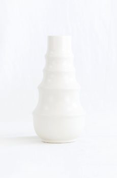 Ring Pattern Vase white