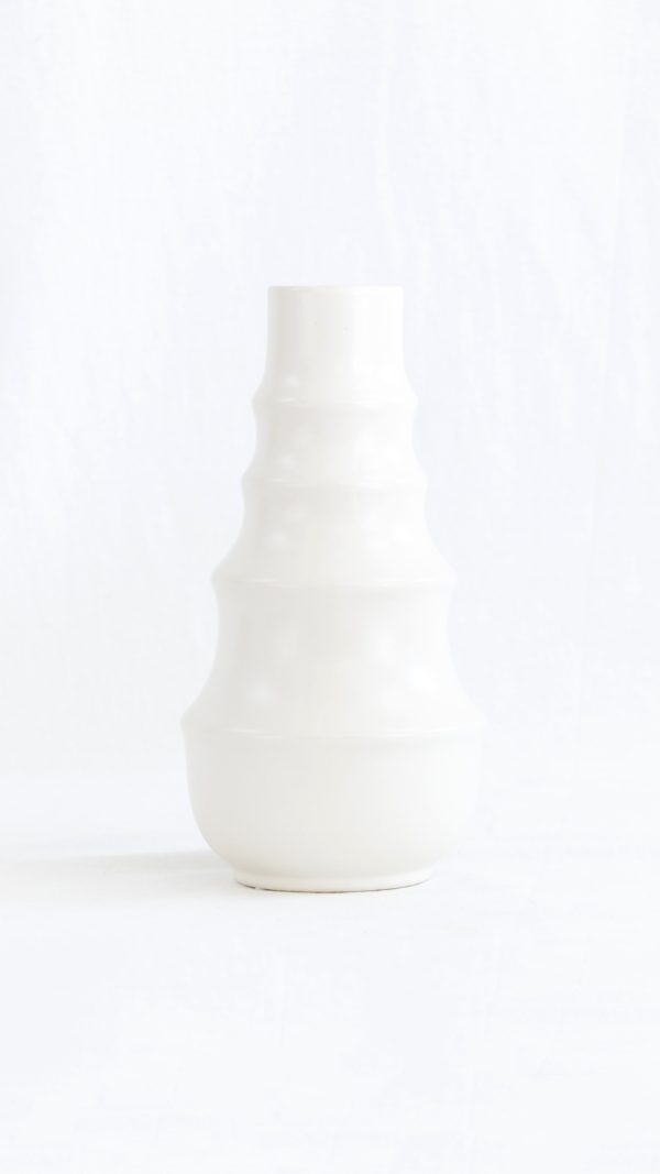 Ring Pattern Vase white