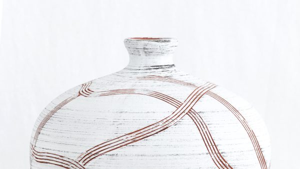Round global vase white - Image 3