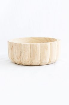 Scalloped bowl natural