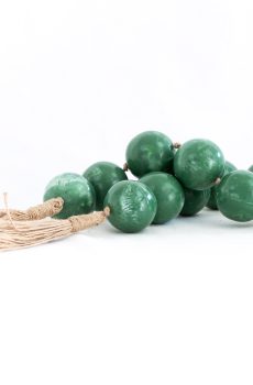 Swirled 2" Resin Beaded Garland green
