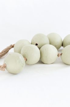 Terracotta, Bead Garland Sage green