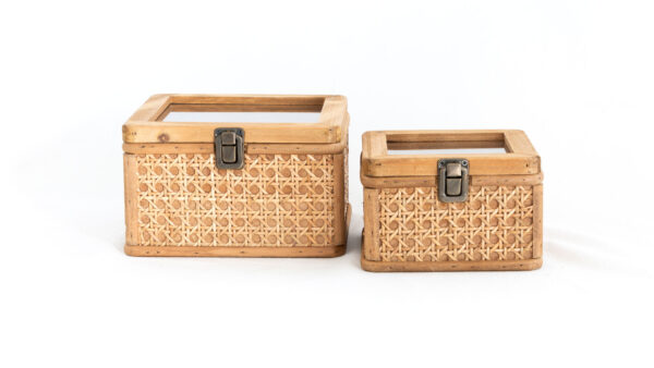 Jgo cajas cuadradas rattan - Image 6