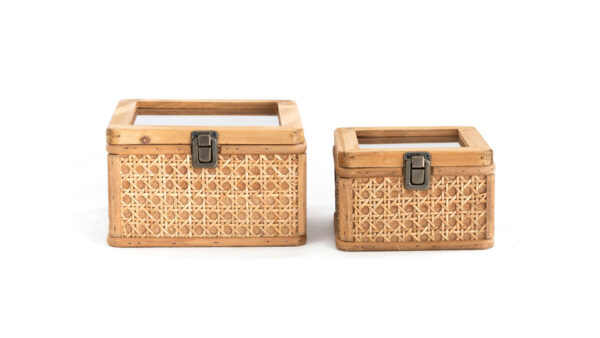 Jgo cajas cuadradas rattan - Image 5