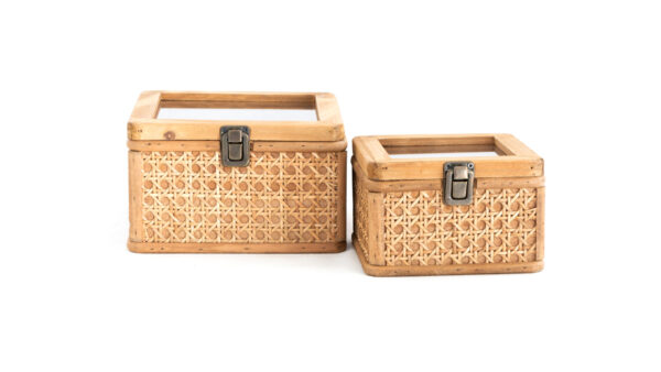 Jgo cajas cuadradas rattan - Image 4