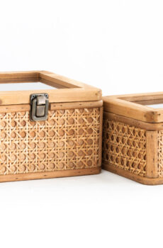 Jgo cajas cuadradas rattan