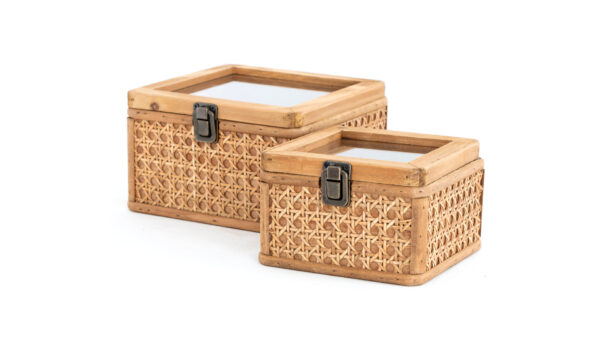 Jgo cajas cuadradas rattan - Image 2