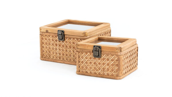 Jgo cajas cuadradas rattan - Image 8