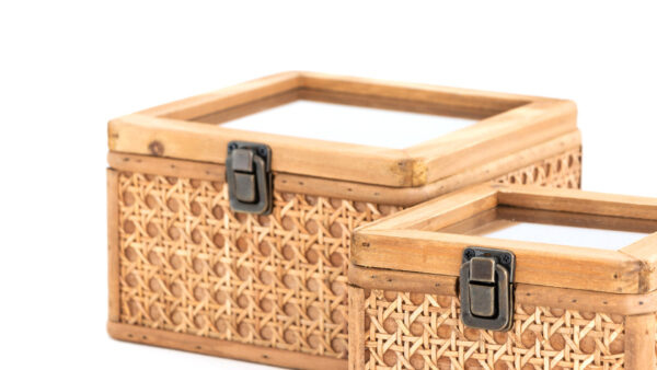Jgo cajas cuadradas rattan - Image 7