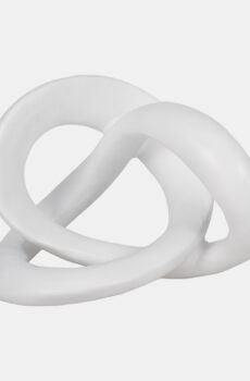 10" Sculptured Knot, White