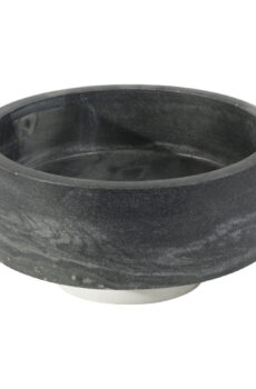 Satine white & black marble bowl