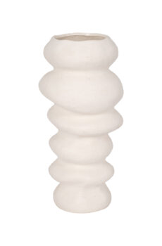 Hand Scribed Cairn Vase, White GDE