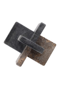 Marble & Dark Travertine Knot, Black