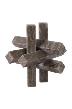 Marble Geometric Orb, Grey