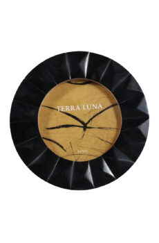 Round 3-d Spike Resin Photo Frame, Black GDE