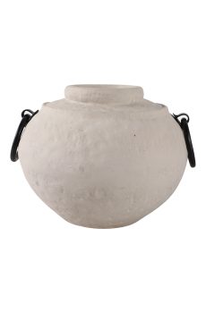 Vase with metal handles CH